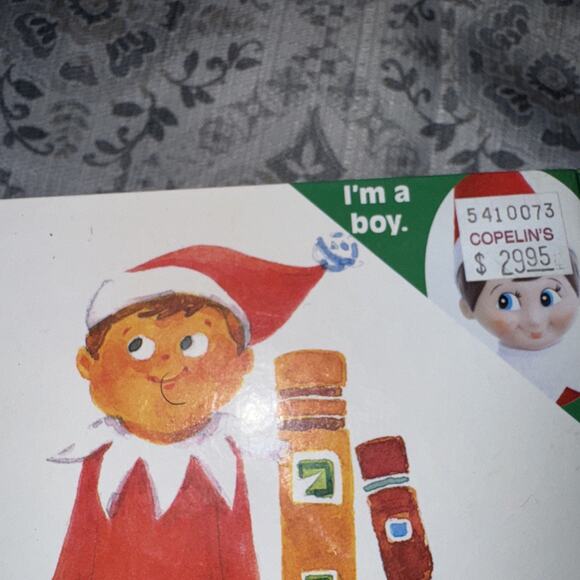 Vtg CCA & B Elf on a Shelf Boy 12 In Doll Brown Hair Blue Eyes With Book In Box - Picture 2 of 13